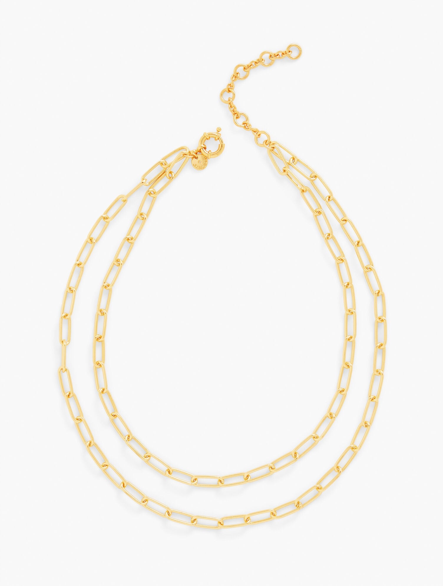 LAYERED PAPERCLIP LINK NECKLACE | Talbots sale