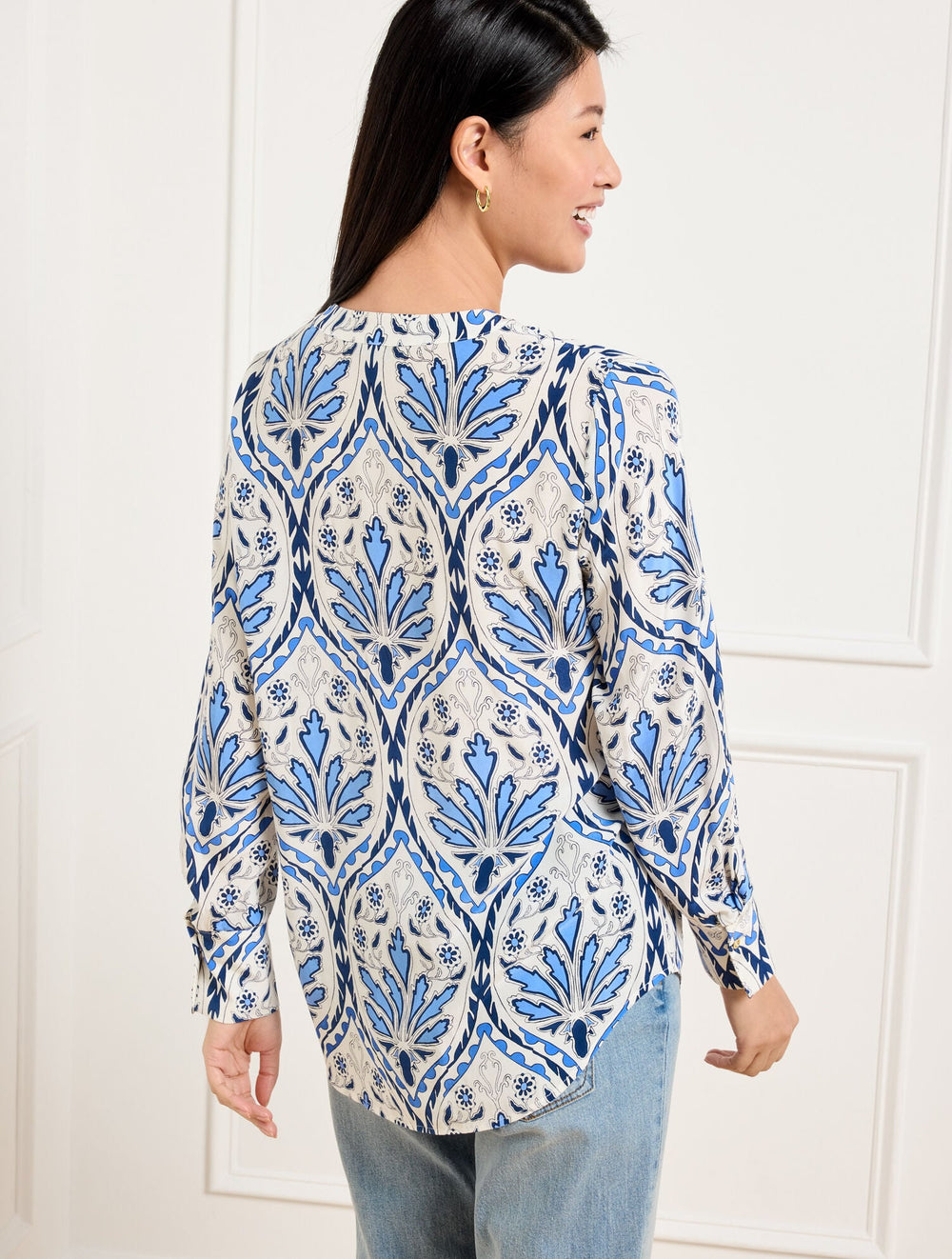 FLORAL MEDALLION TOP | Talbots outlet