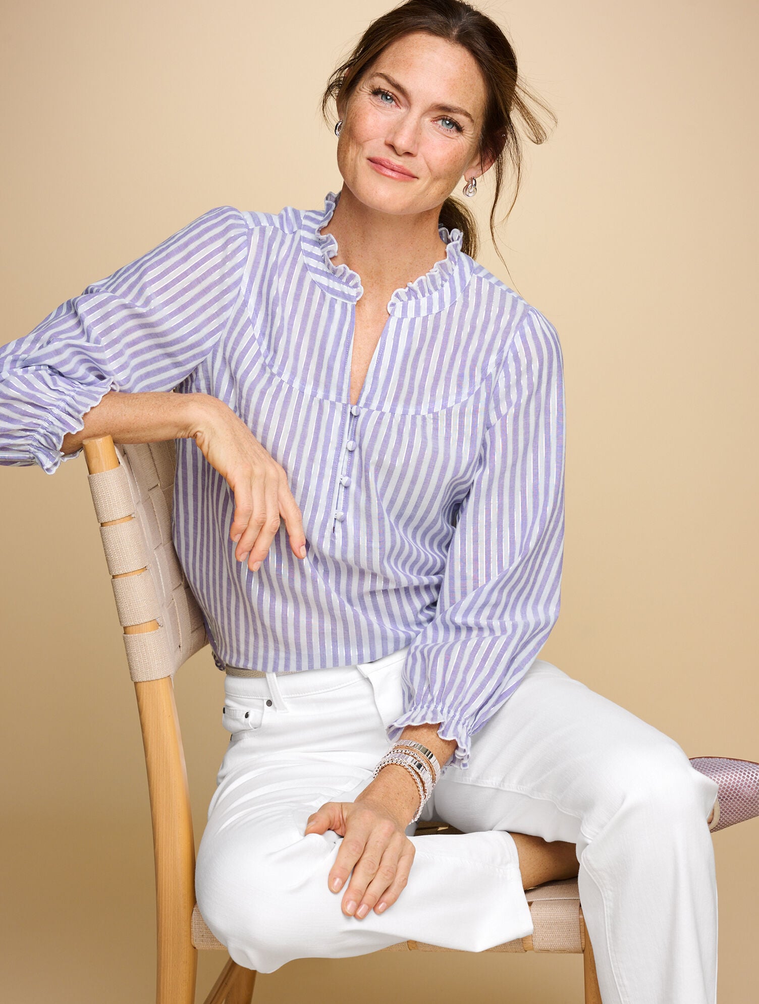 CHARMING STRIPE TOP | Talbots on sale