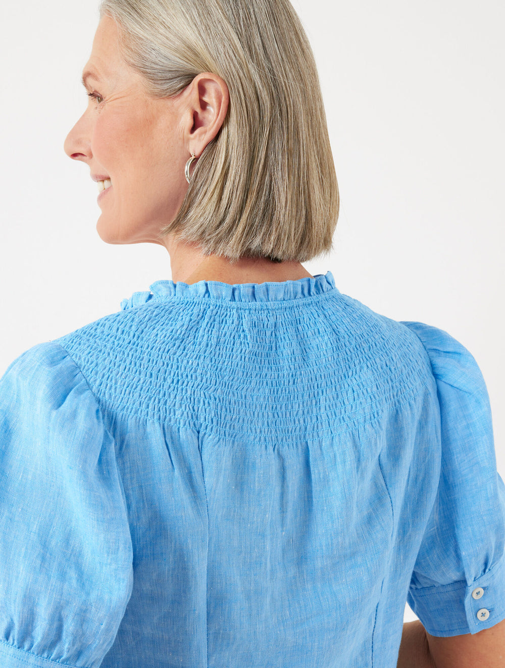 LINEN SMOCKED TOP | Talbots online
