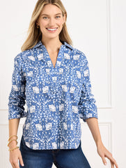 SHORT SHIRT - INTRICATE FLOWERS | Talbots sale