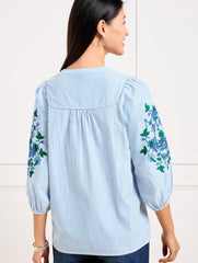EMBROIDERED STRIPE POPOVER | Talbots near me