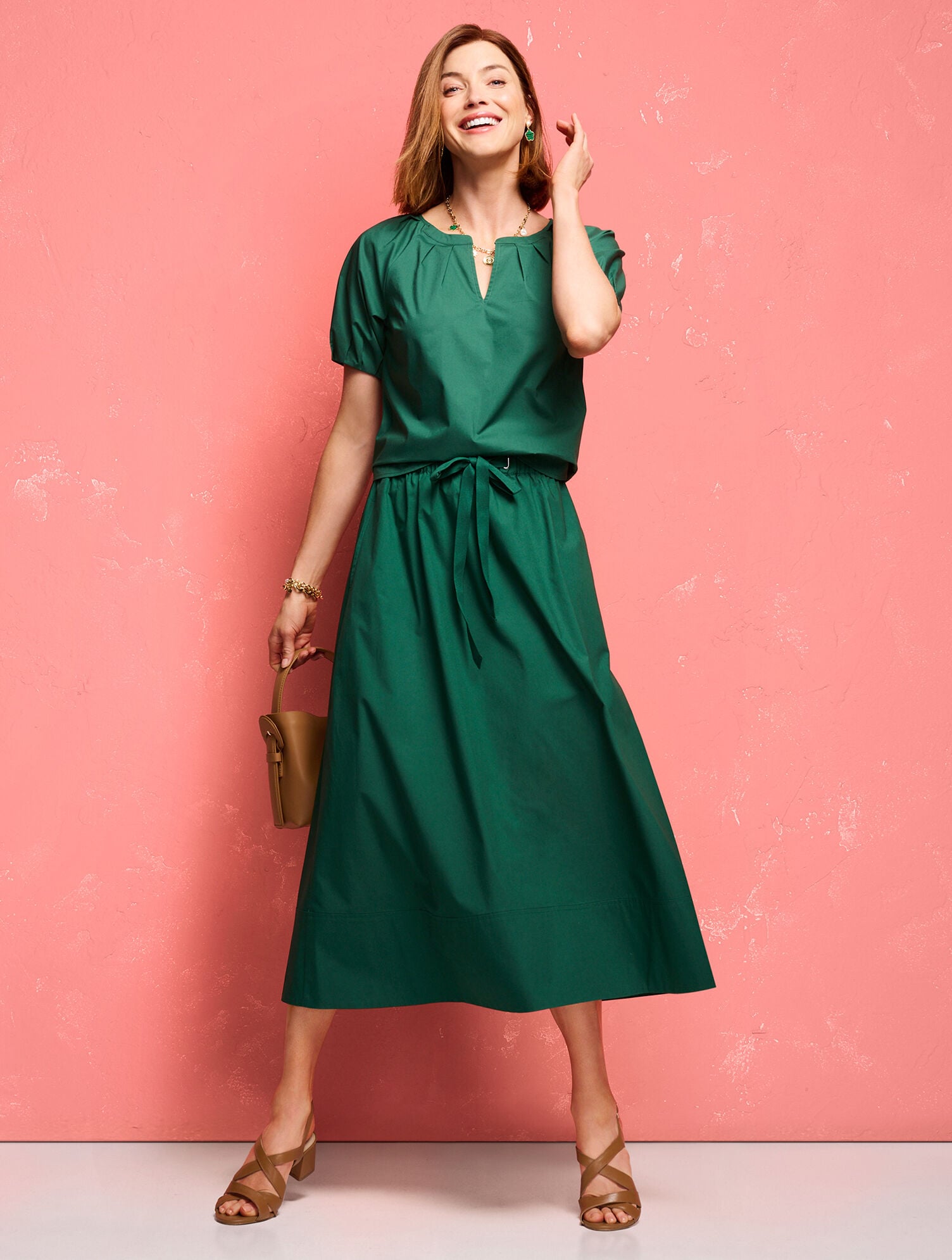SHORT SLEEVE POPLIN TOP | Talbots sale