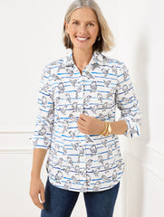 MODERN CLASSIC SHIRT - BIRD STRIPES | Talbots sale