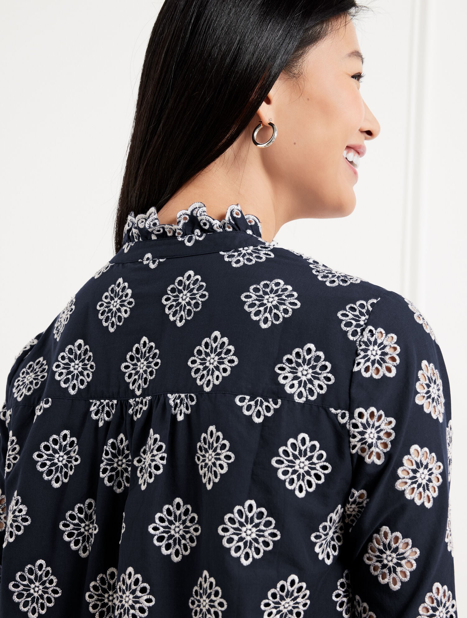 EMBROIDERED FLORAL TOP | Talbots online