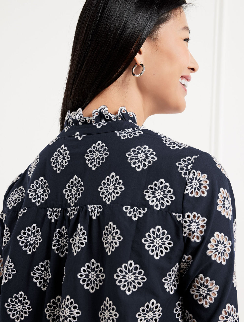 EMBROIDERED FLORAL TOP | Talbots online