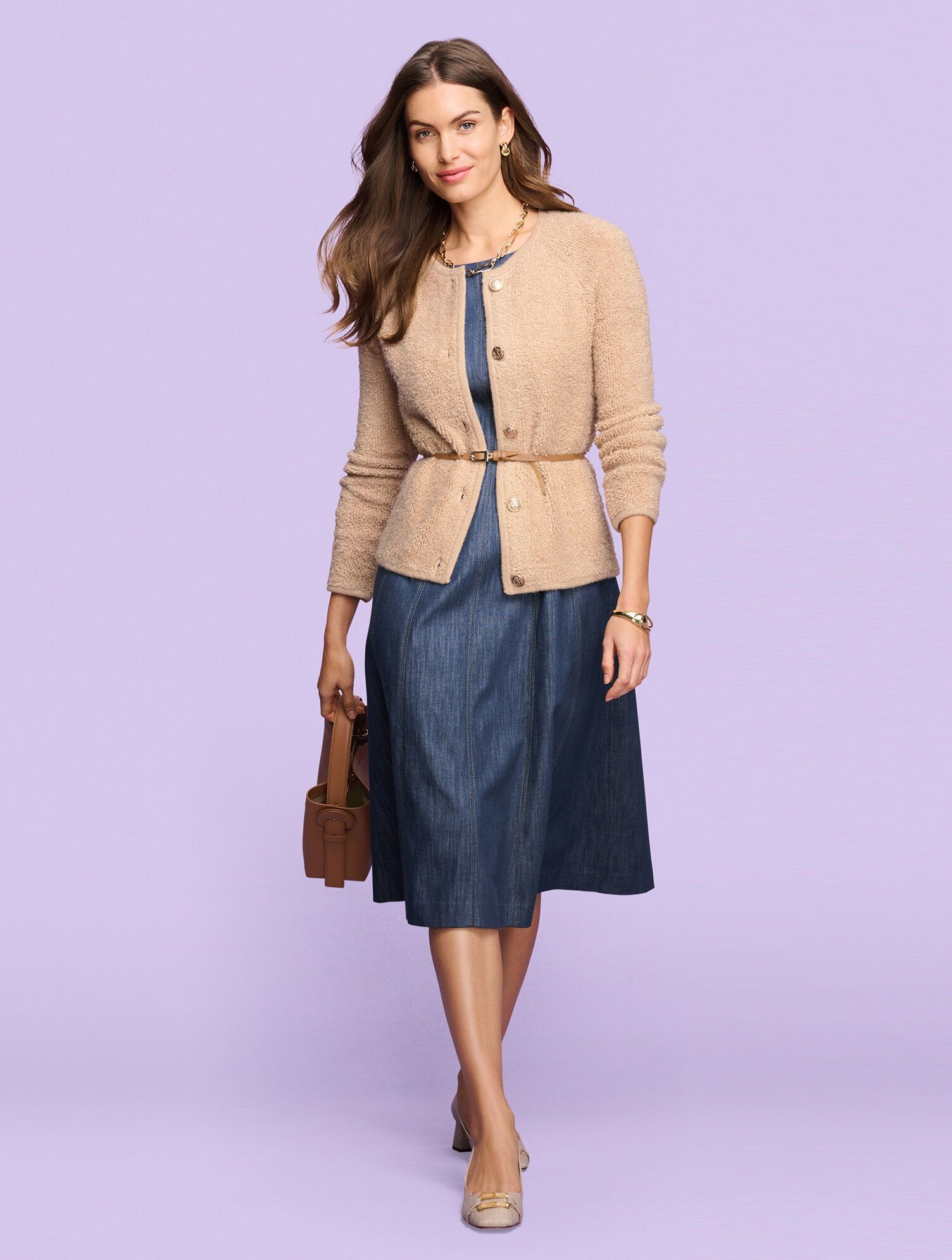 REFINED DENIM DRESS | Talbots discount