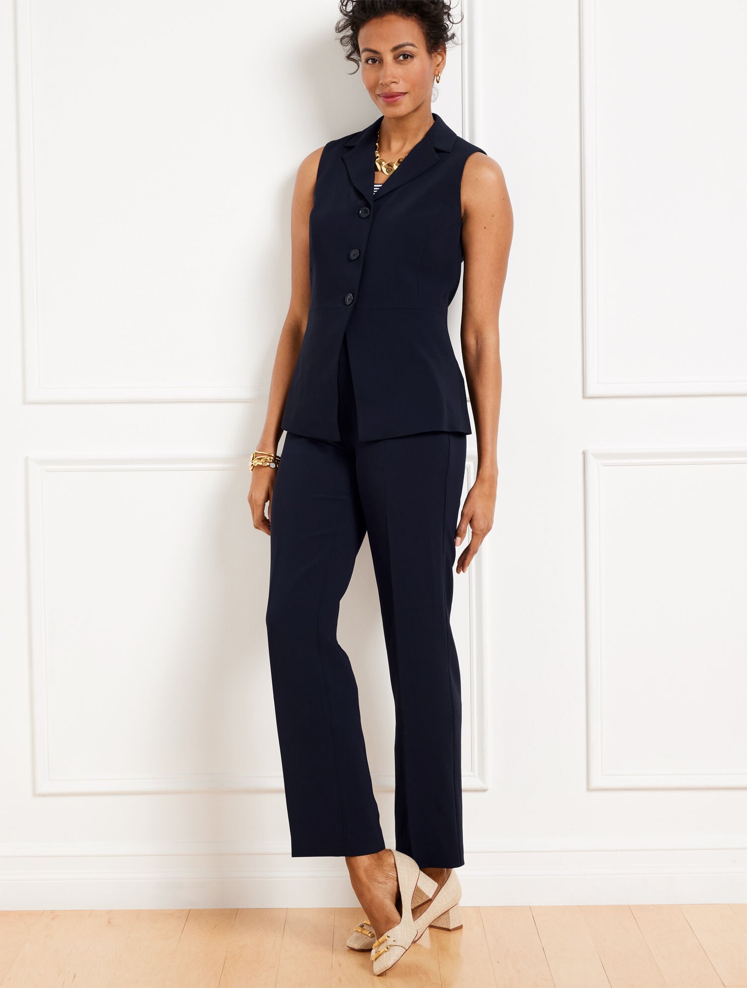EASY TRAVEL PEPLUM VEST | Talbots on sale