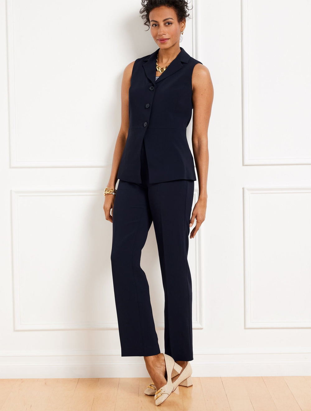 EASY TRAVEL PEPLUM VEST | Talbots on sale