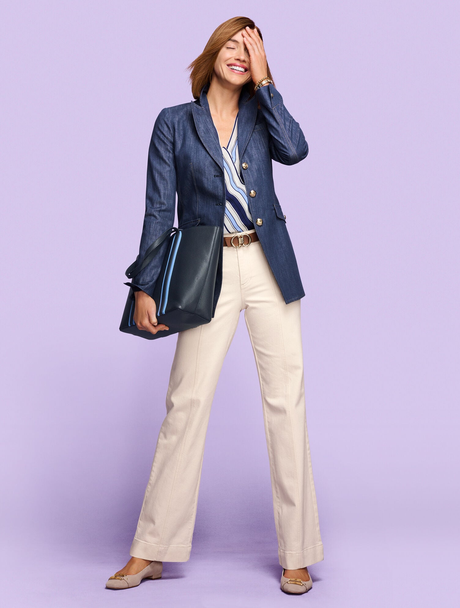 REFINED DENIM JACKET | Talbots outlet