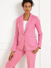 SINGLE BUTTON TWILL BLAZER | Talbots near me