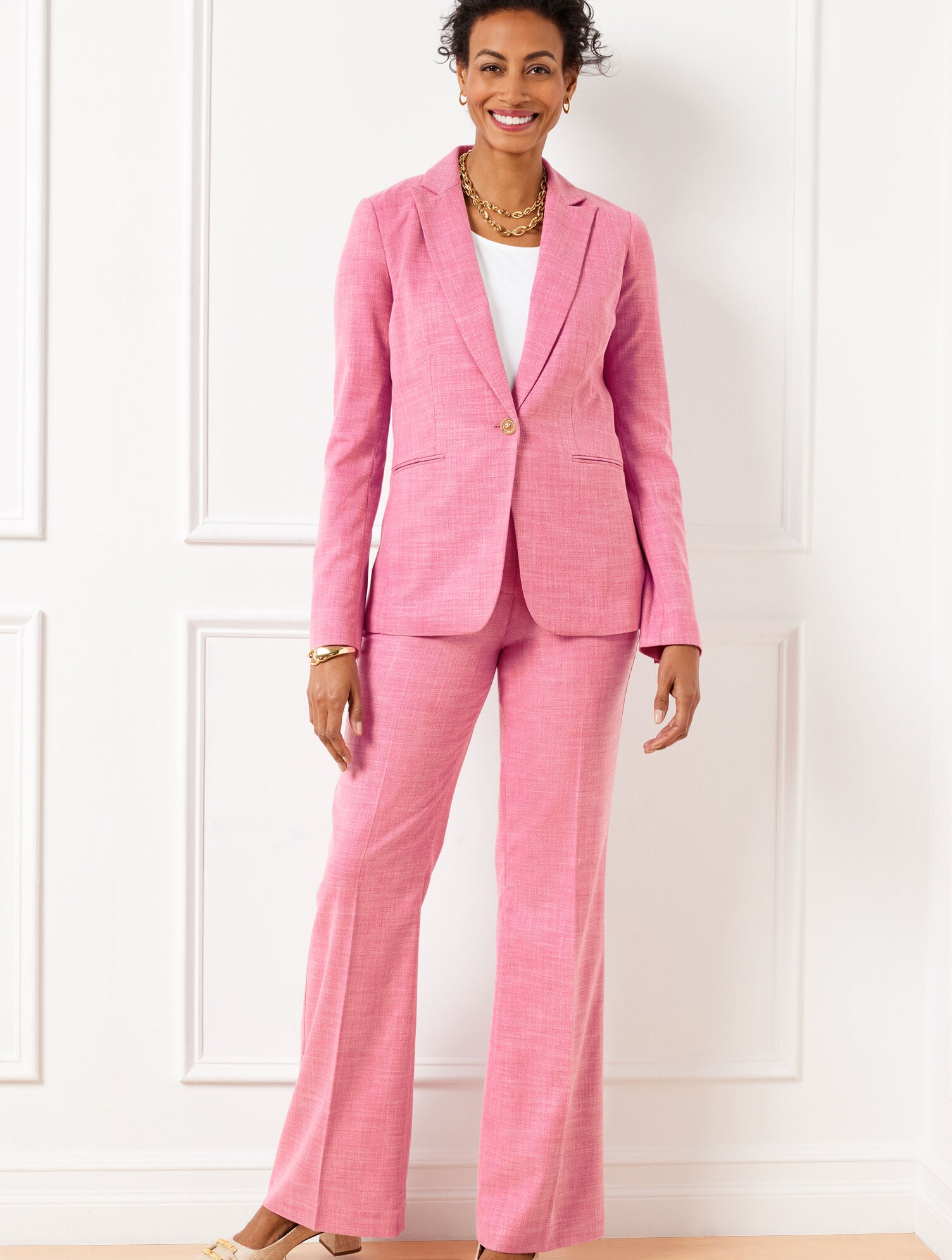 SINGLE BUTTON TWILL BLAZER | Talbots near me