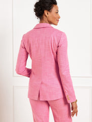 SINGLE BUTTON TWILL BLAZER | Talbots near me
