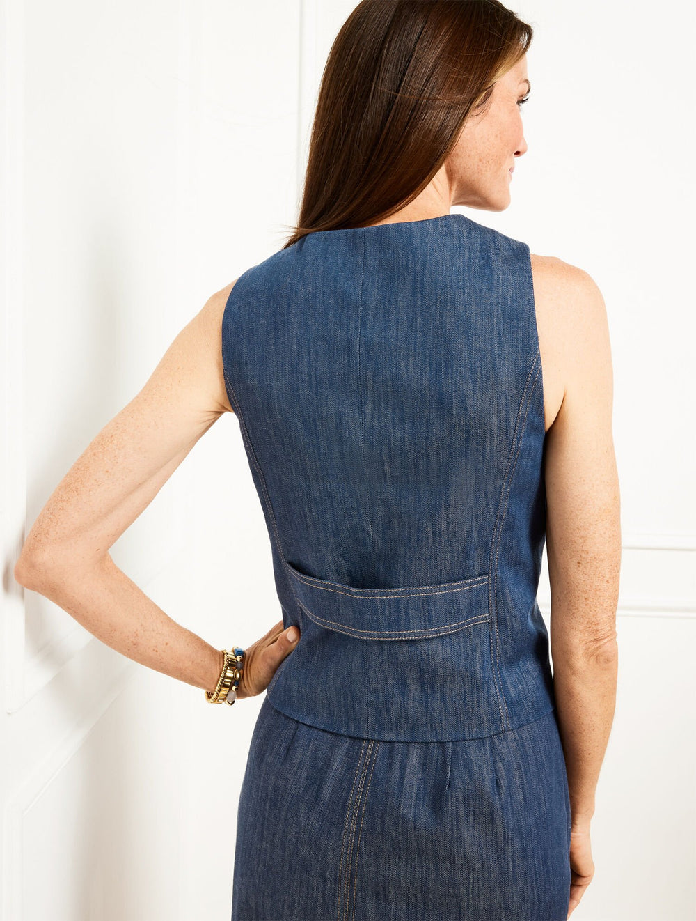 REFINED DENIM VEST | Talbots for sale
