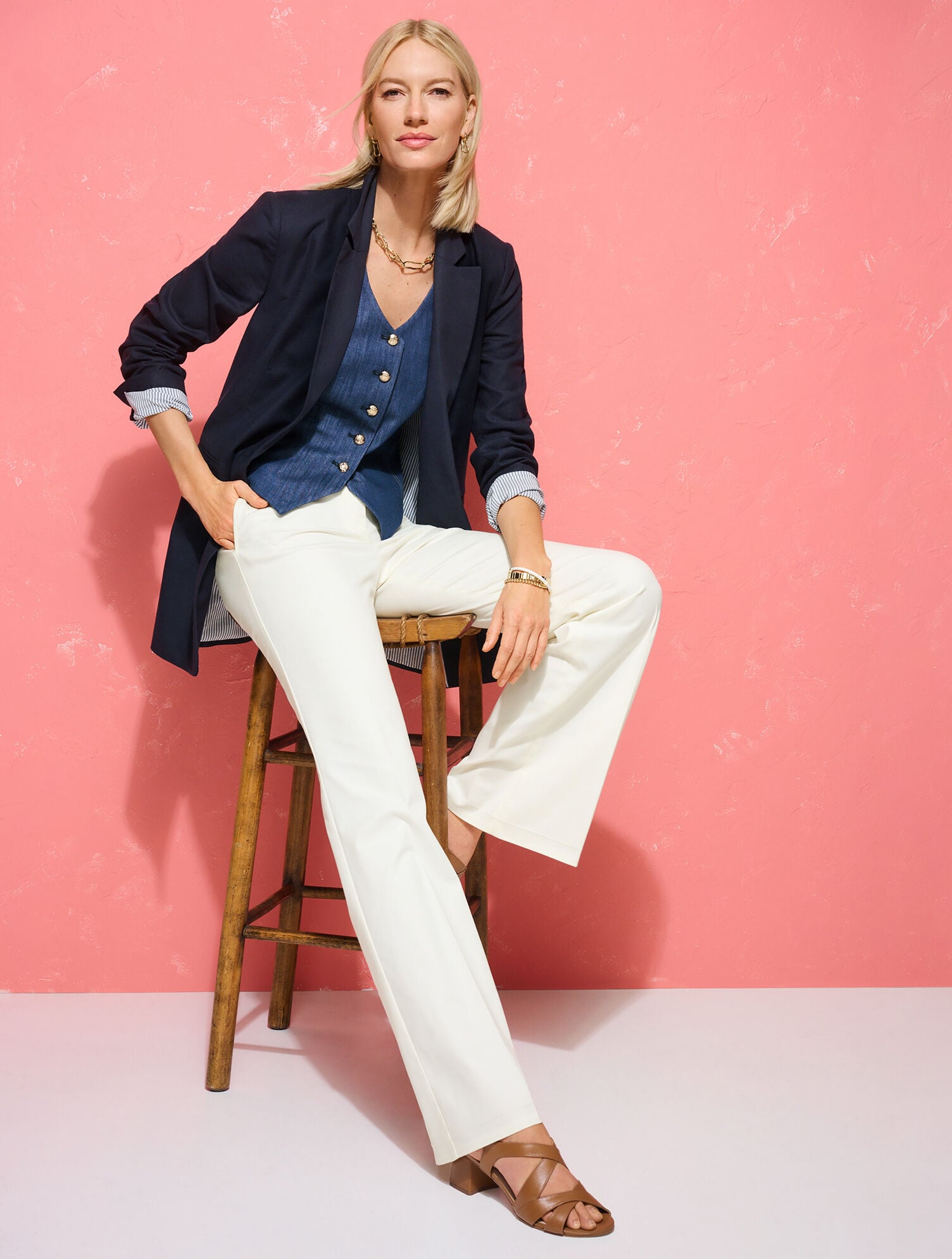 REFINED DENIM VEST | Talbots for sale