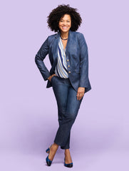 REFINED DENIM SLIM LEG PANTS | Talbots online