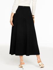 LUXE PONTE A-LINE MIDI SKIRT | Talbots outlet