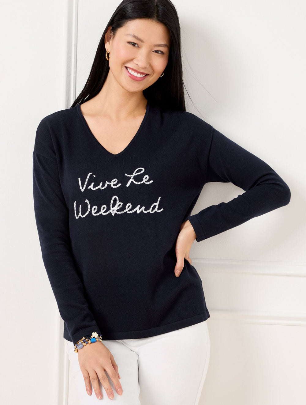 WEEKEND V-NECK PULLOVER | Talbots near me