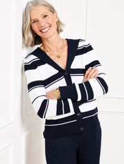 SAILOR COLLAR CARDIGAN - STRIPE | Talbots outlet