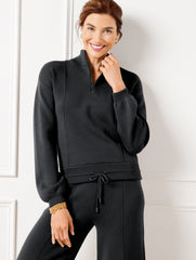 SWEATER STUDIO HALF-ZIP PULLOVER | Talbots discount