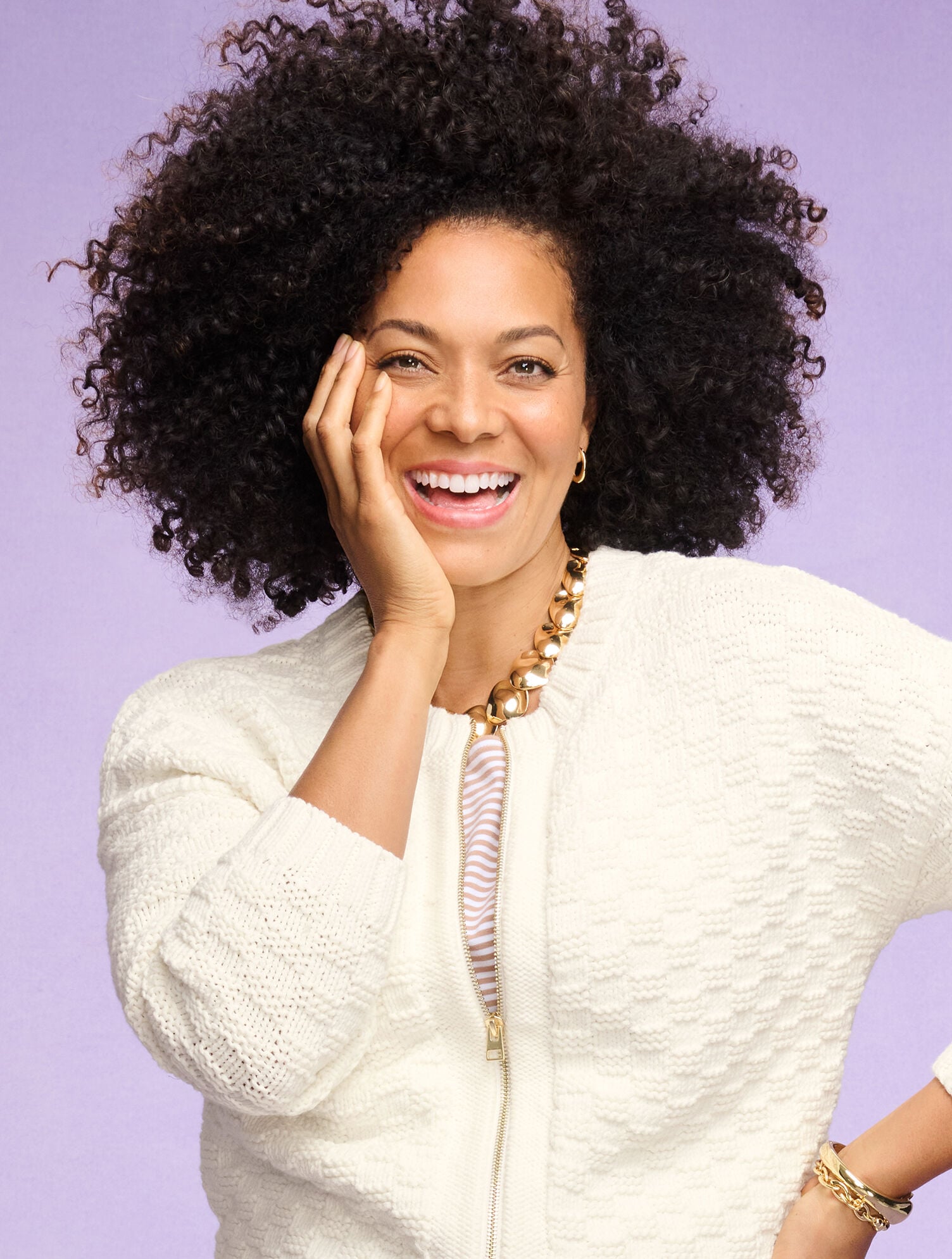 TEXTURE STITCH BOMBER CARDIGAN | Talbots on sale