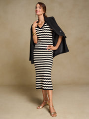 POINTELLE STRIPE SHORT SLEEVE SWEATER | Talbots on sale