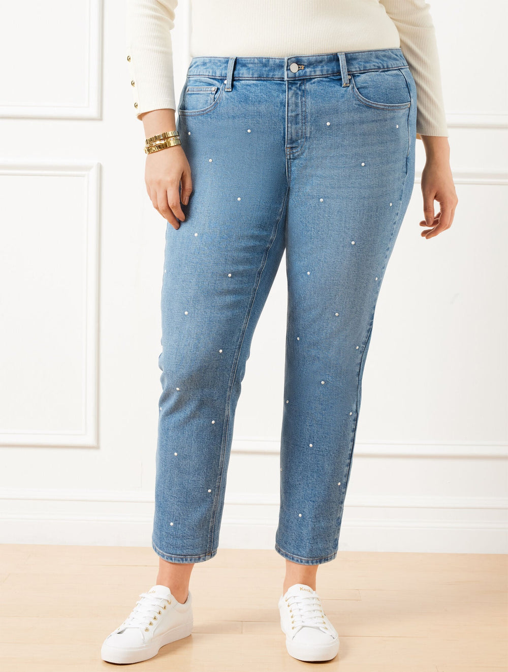 PEARL SLIM STRAIGHT ANKLE JEANS - OPAL WASH | Talbots discount