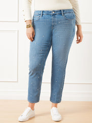 PEARL SLIM STRAIGHT ANKLE JEANS - OPAL WASH | Talbots discount