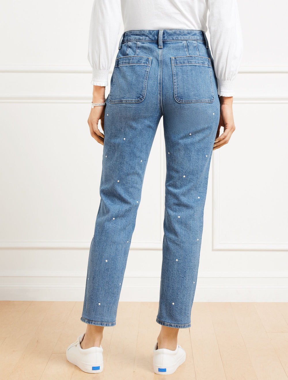 PEARL SLIM STRAIGHT ANKLE JEANS - OPAL WASH | Talbots discount