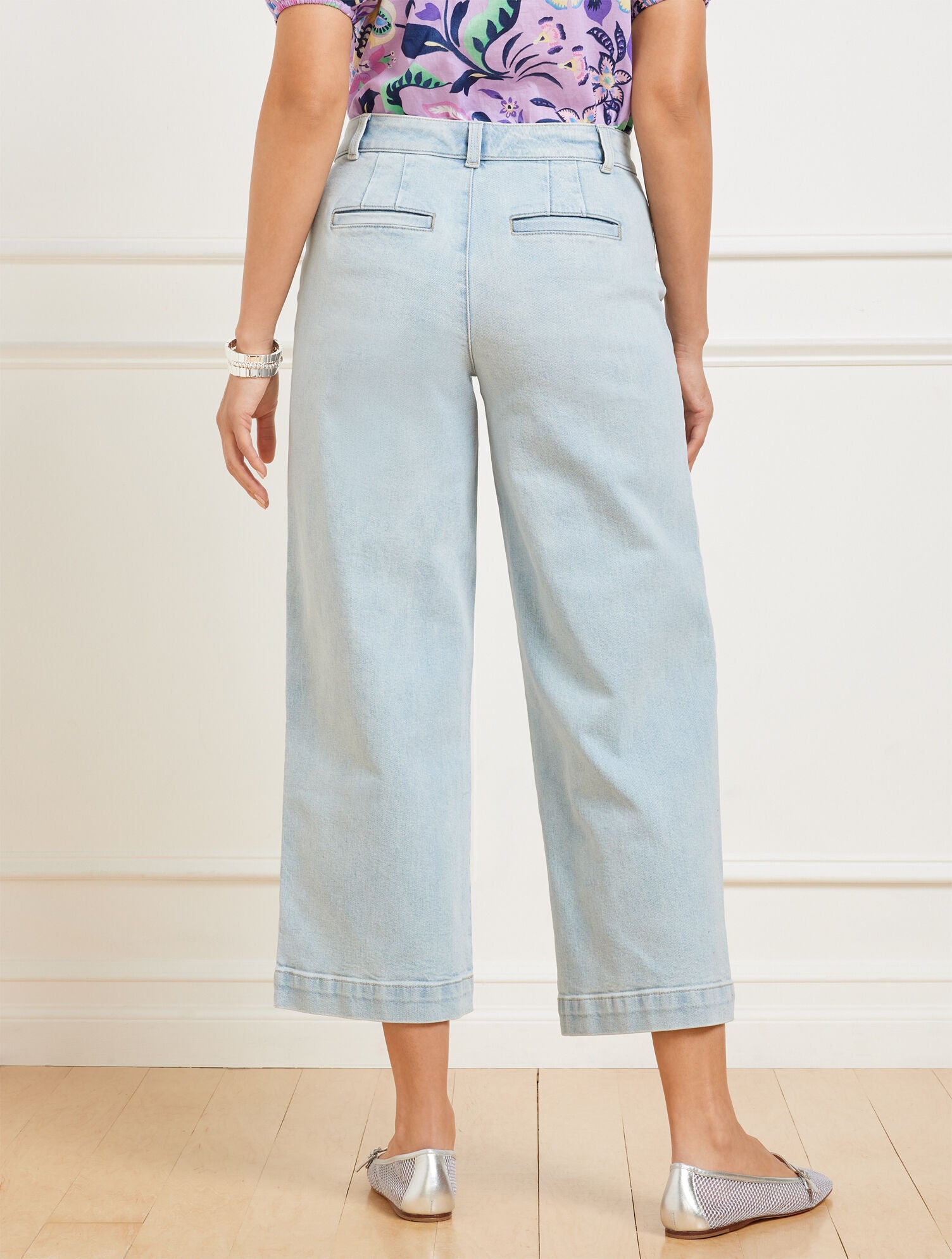 WIDE CROP JEANS - RHODES WASH | Talbots outlet
