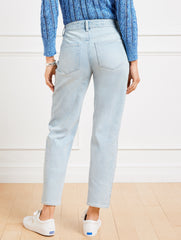 RHINESTONE STOVEPIPE STRAIGHT LEG JEANS - WINDSOR WASH | Talbots US