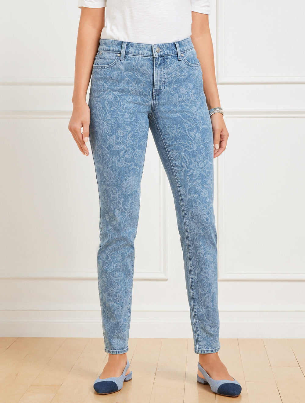 SLIM ANKLE JEANS - LINEAR GARDEN | Talbots US