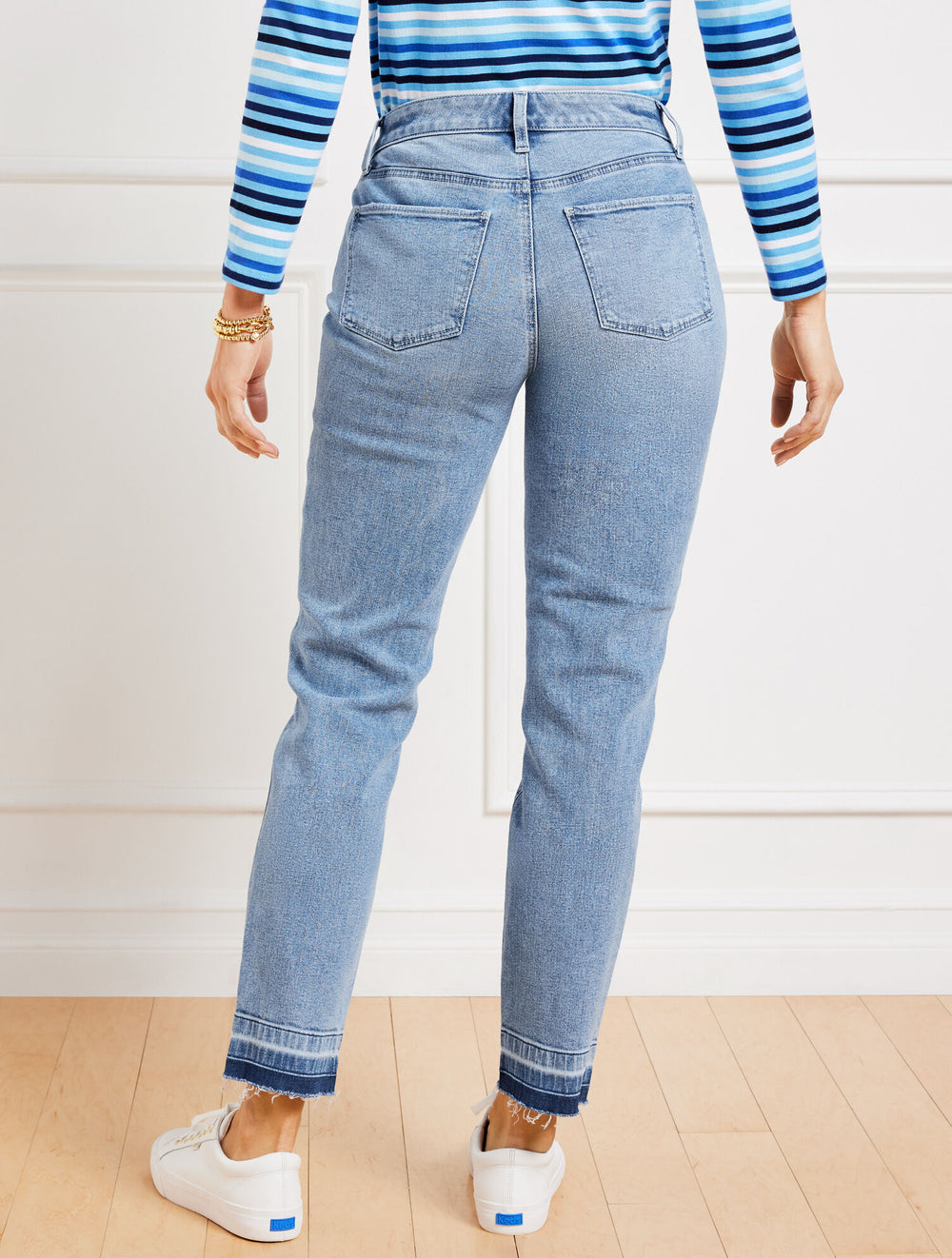 SLIM ANKLE RELEASED HEM JEANS - PELHAM WASH - CURVY FIT | Talbots discount