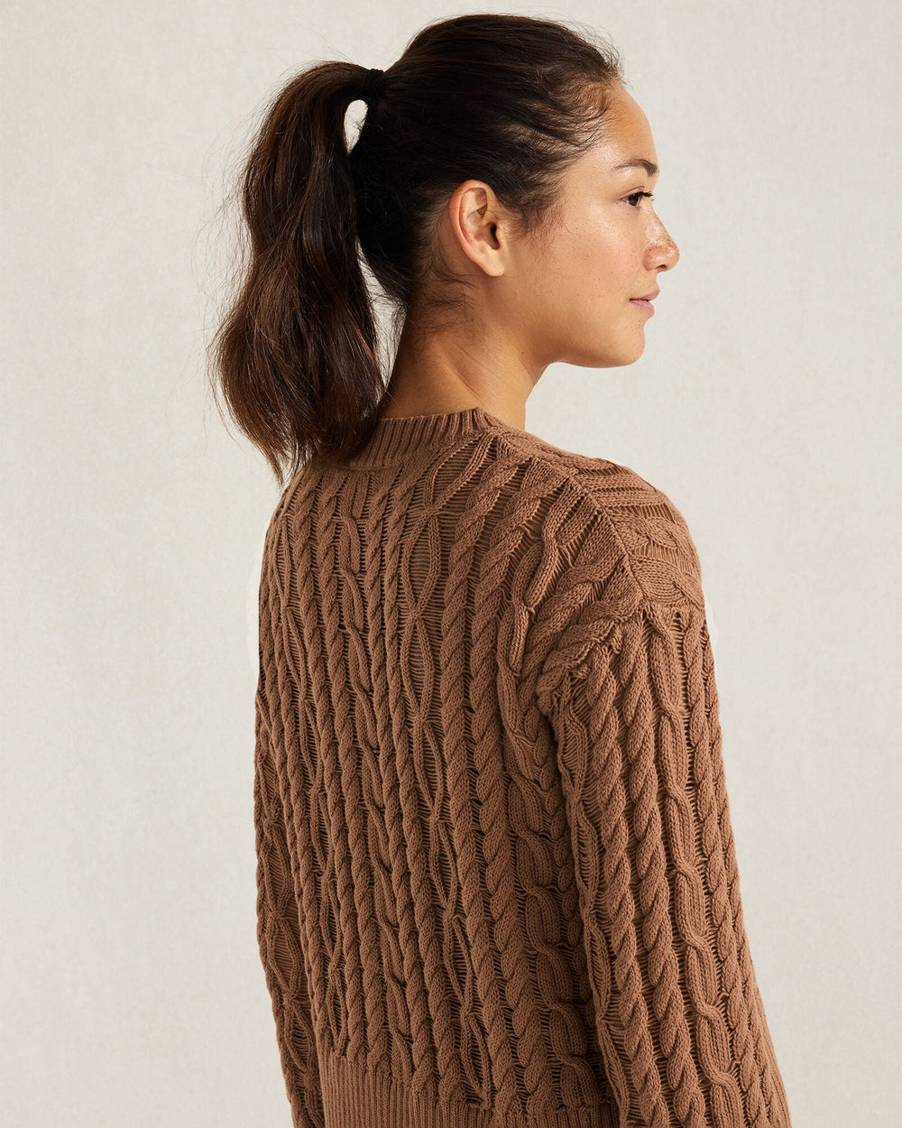 ORGANIC COTTON CABLE KNIT SWEATER | Talbots online