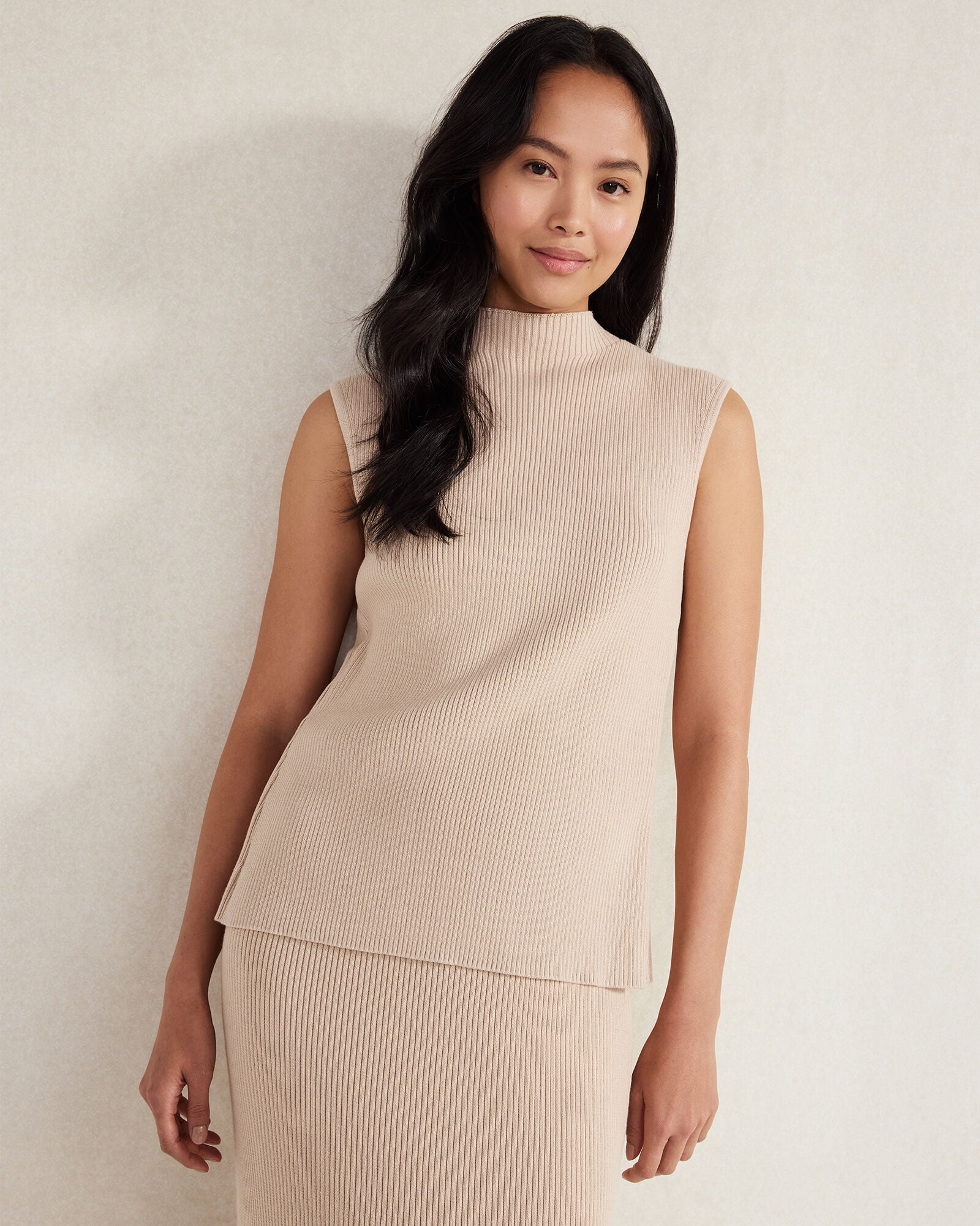 ORGANIC COTTON RIB KNIT SWEATER TANK | Talbots near me