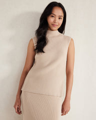 ORGANIC COTTON RIB KNIT SWEATER TANK | Talbots near me