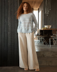 ORGANIC COTTON SHEER STRIPE BATEAU NECK SWEATER | Talbots outlet