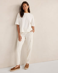 PLAITED ORGANIC COTTON JERSEY TEE | Talbots near me