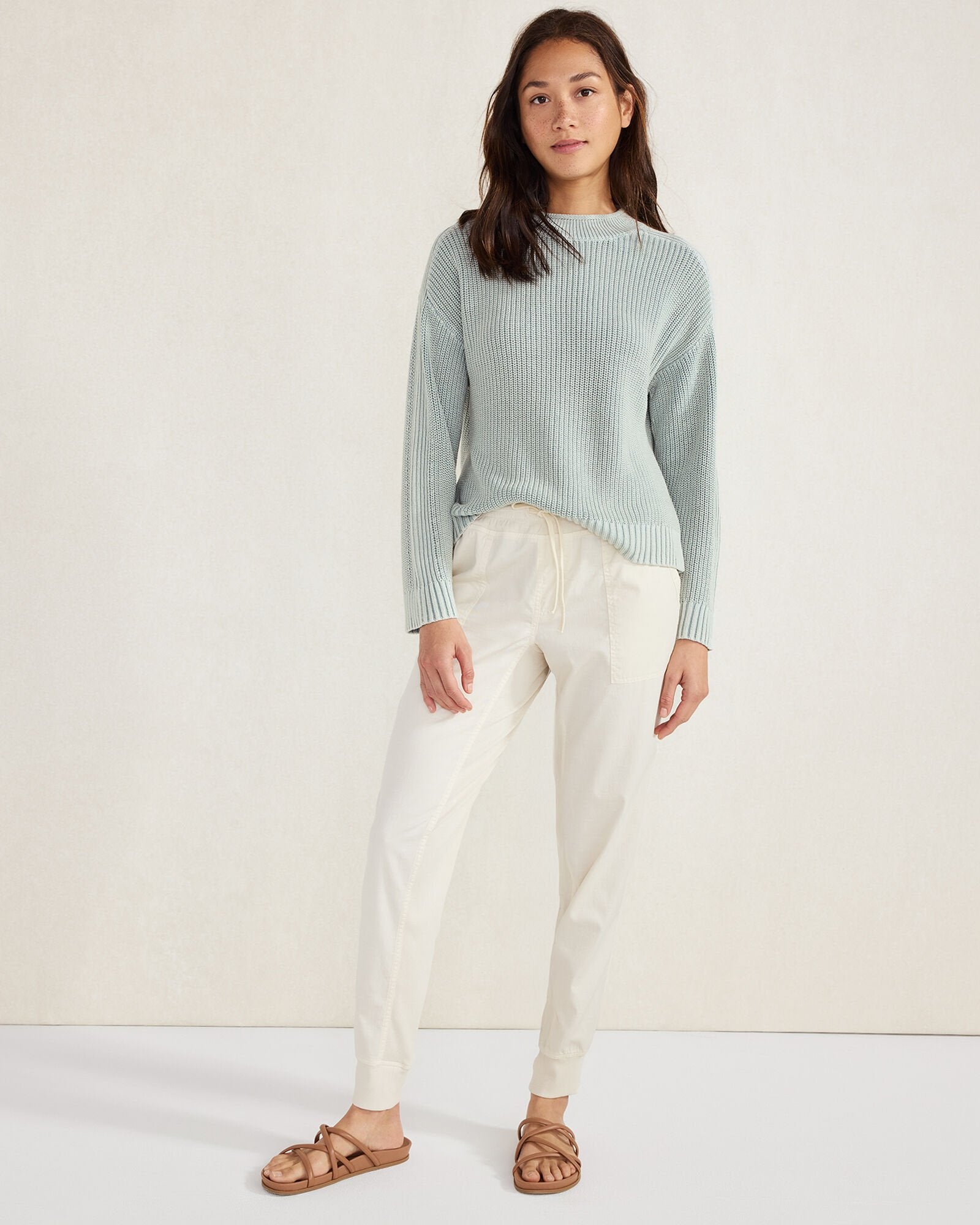 GARMENT-DYED ORGANIC COTTON ROLLNECK SWEATER | Talbots sale