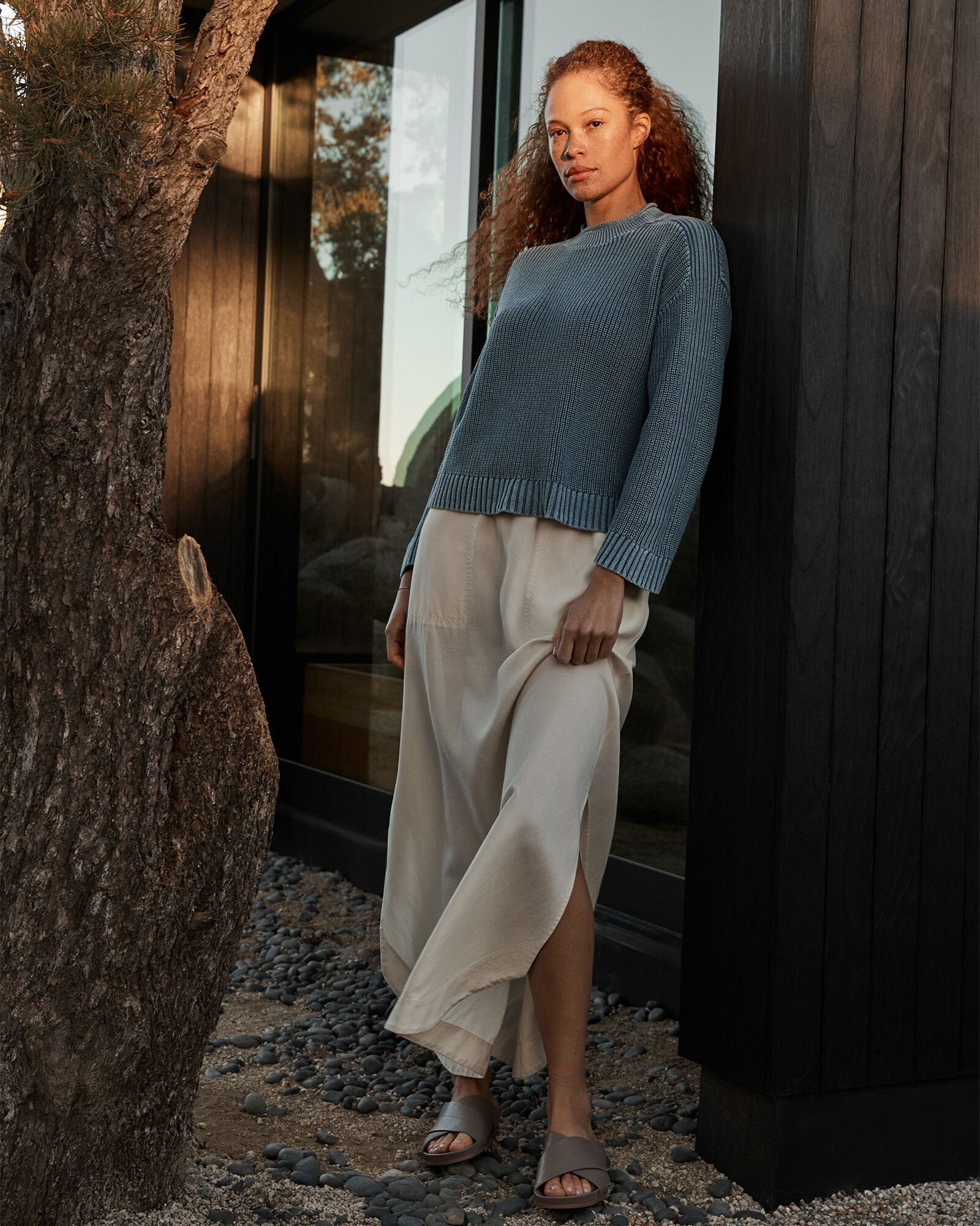 GARMENT-DYED ORGANIC COTTON ROLLNECK SWEATER | Talbots sale