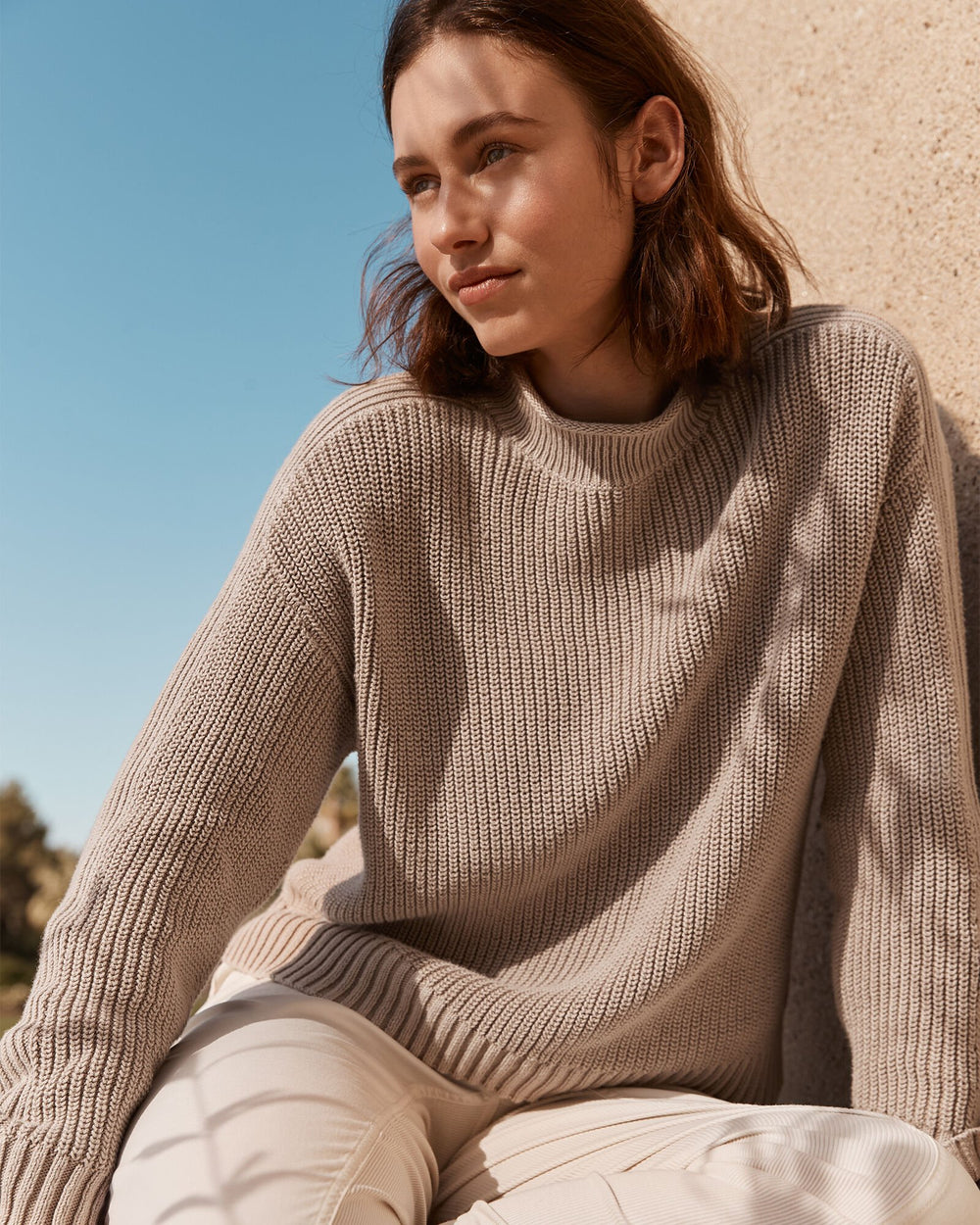 GARMENT-DYED ORGANIC COTTON ROLLNECK SWEATER | Talbots sale