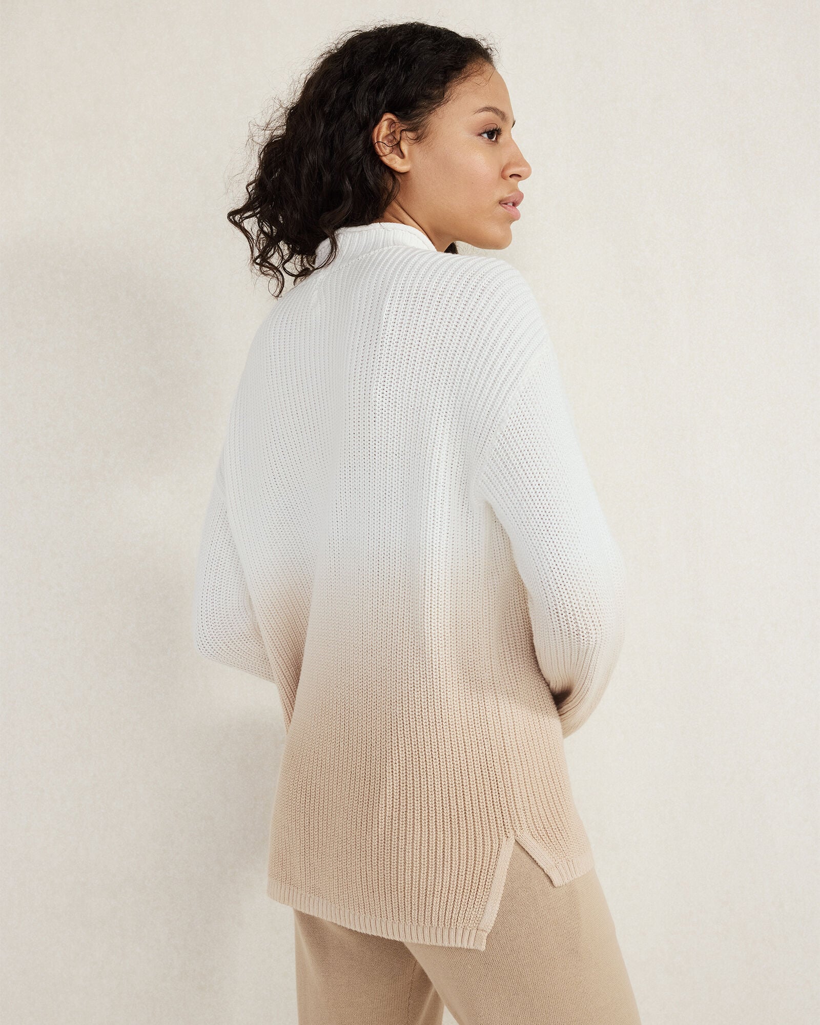 DIP-DYED ORGANIC COTTON ROLLNECK SWEATER | Talbots outlet