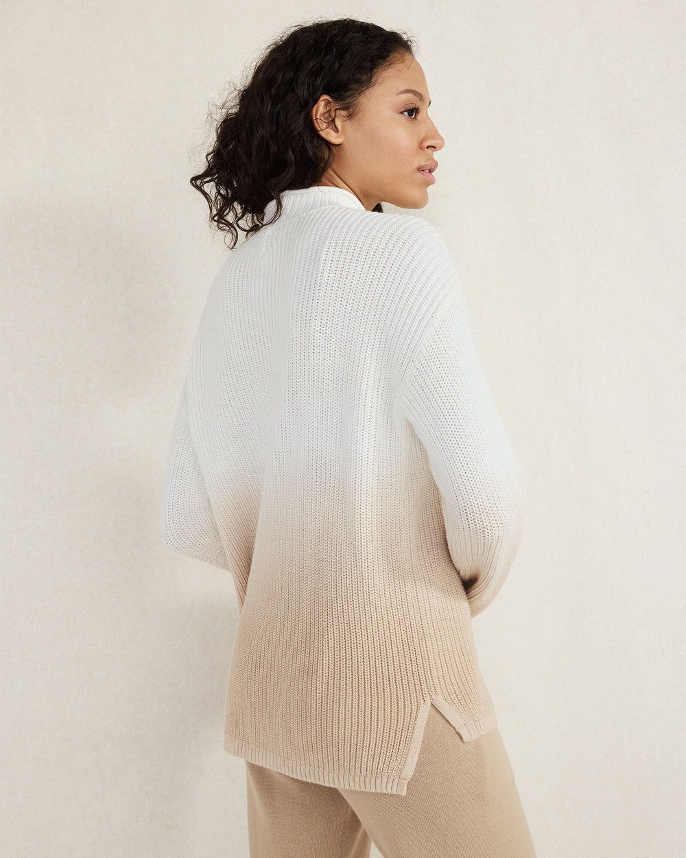 DIP-DYED ORGANIC COTTON ROLLNECK SWEATER | Talbots outlet