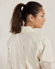 LIGHTWEIGHT TWILL COLLARED PULLOVER | Talbots on sale