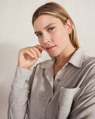 DRAPEY WOOL BUTTON DOWN TOP | Talbots US