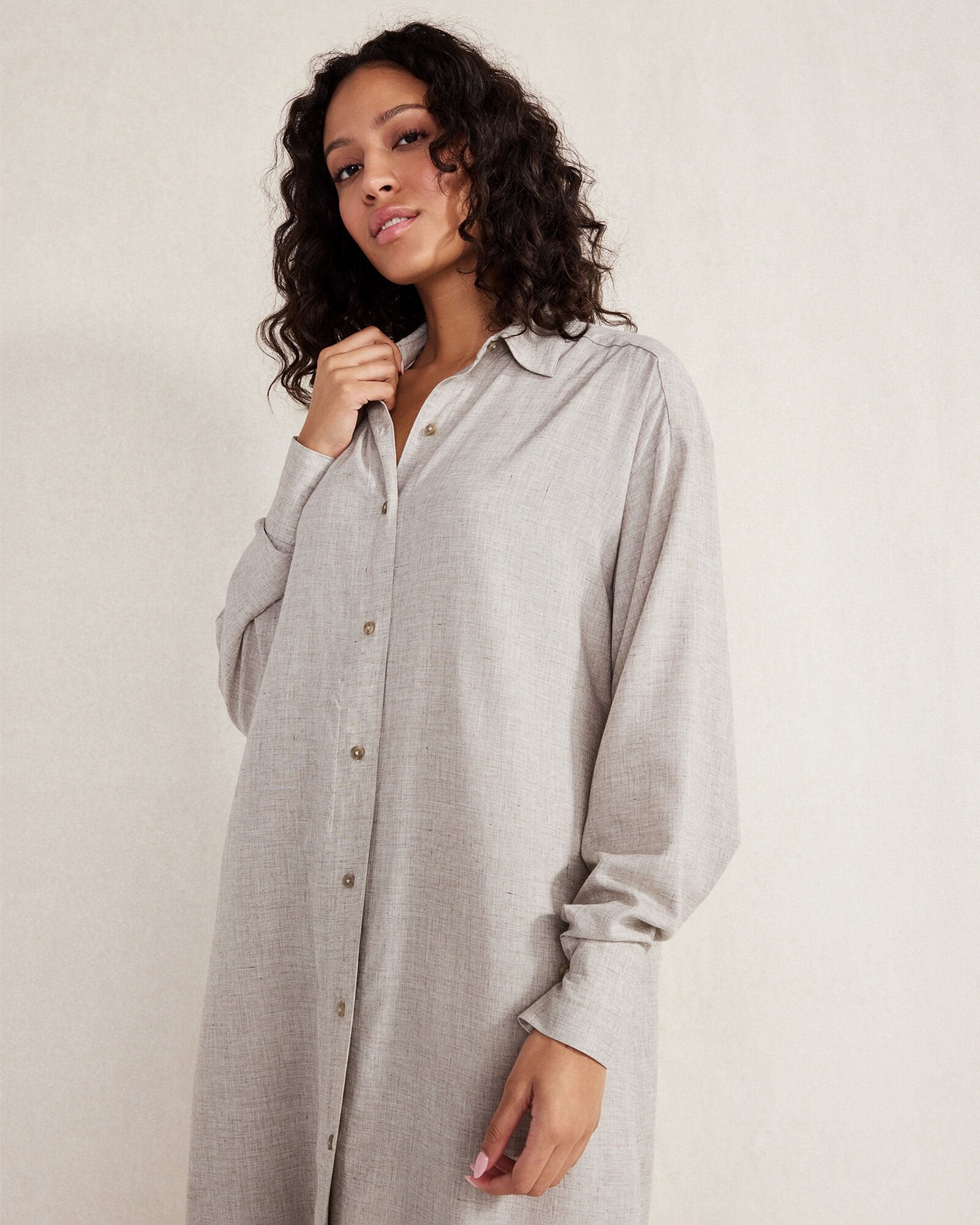 DRAPEY WOOL BUTTON DOWN DRESS | Talbots discount