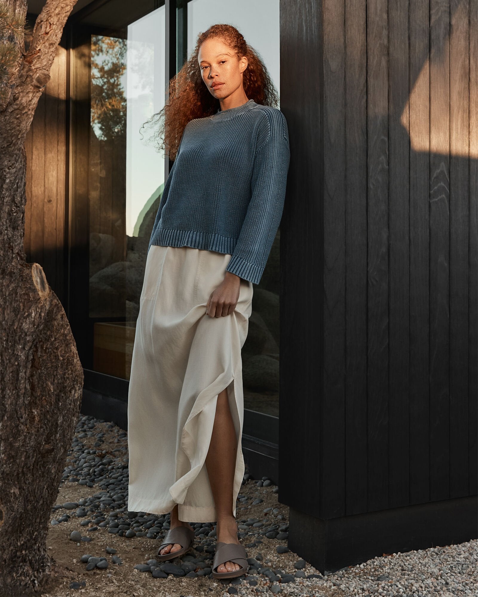 LINEN BLEND MAXI SHIRTTAIL SKIRT | Talbots for sale