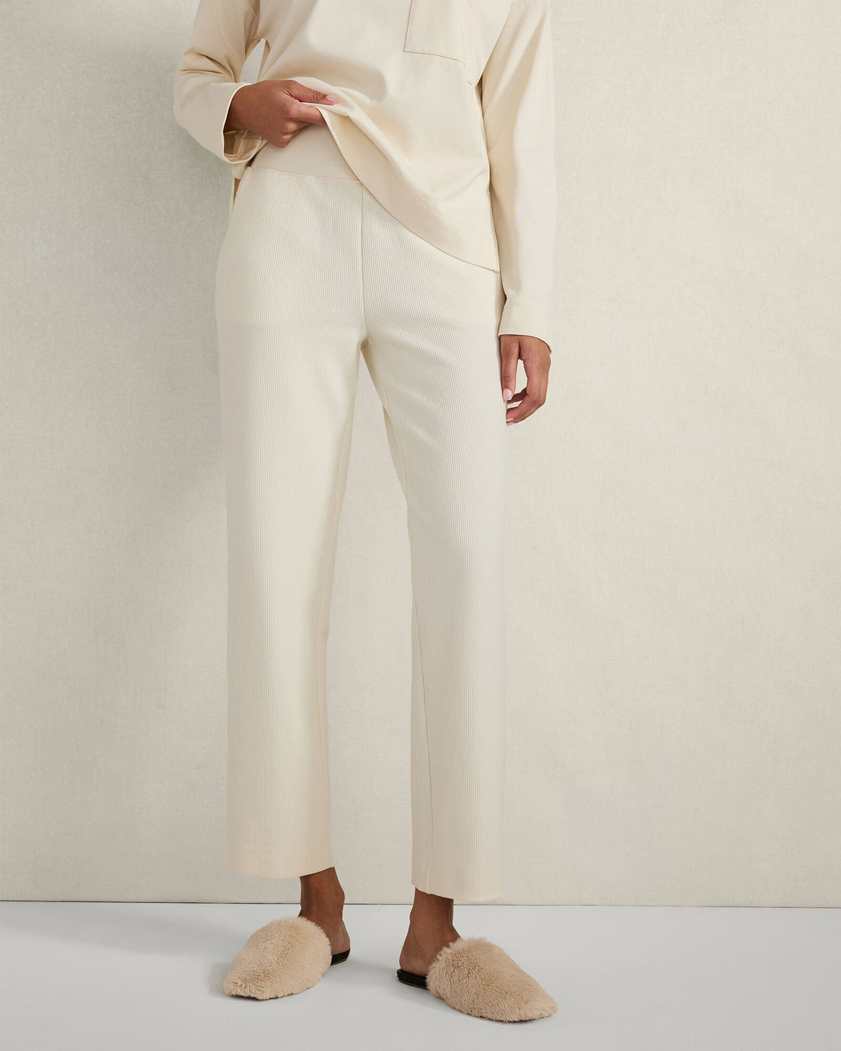 ORGANIC COTTON OTTOMAN RIB PANTS | Talbots outlet