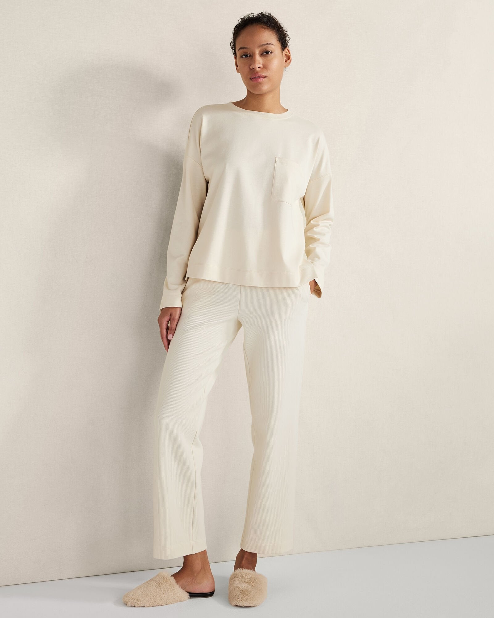 ORGANIC COTTON OTTOMAN RIB PANTS | Talbots outlet