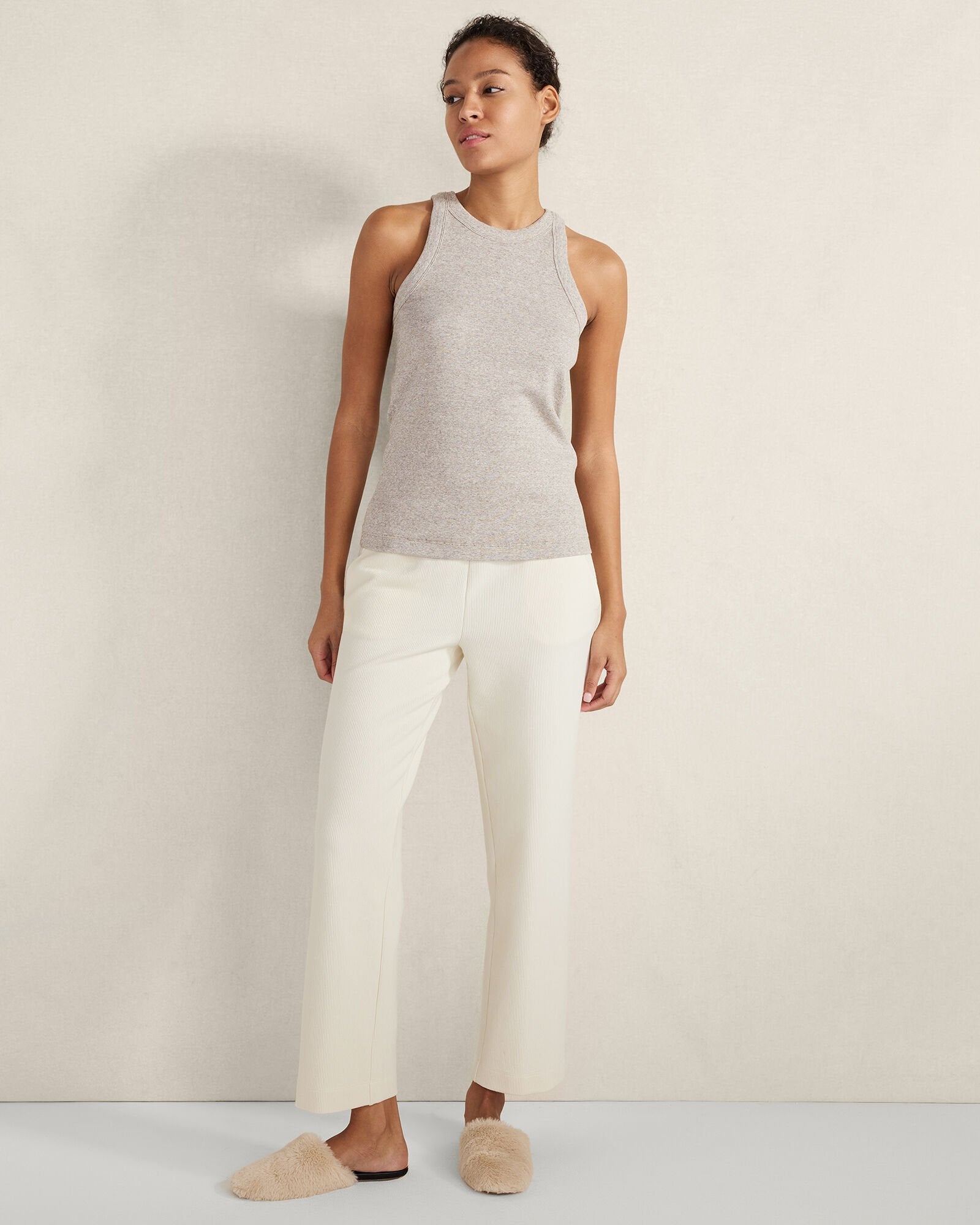 ORGANIC COTTON OTTOMAN RIB PANTS | Talbots online